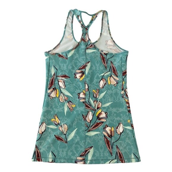 CALIA by Carrie Underwood Green Floral Racerback Move Fitted Tank Top XS & Small - Picture 6 of 9